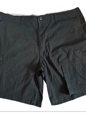 George Men’s Black Cotton Spandex 6 Pocket Casual Shorts Size 42